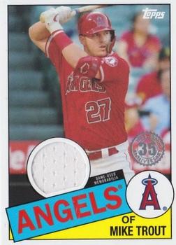 2020 Topps - 1985 Topps Baseball 35th Anniversary Relics (Series Two) #85TR-MT Mike Trout Front