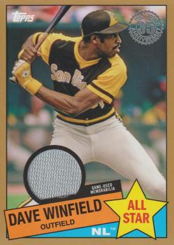 2020 Topps - 1985 Topps Baseball 35th Anniversary All-Stars Relics Gold #85ASR-DWI Dave Winfield Front