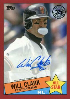 2020 Topps - 1985 Topps Baseball 35th Anniversary All-Stars Autographs Red #85ASA-WCL Will Clark Front