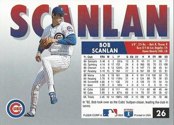 1993 Fleer #26 Bob Scanlan Back
