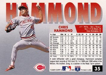 1993 Fleer #35 Chris Hammond Back