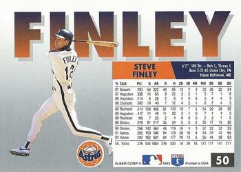 1993 Fleer #50 Steve Finley Back
