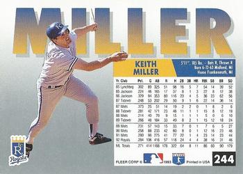 1993 Fleer #244 Keith Miller Back