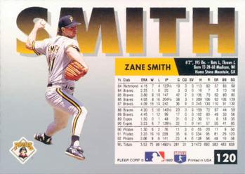1993 Fleer #120 Zane Smith Back