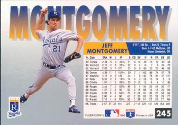 1993 Fleer #245 Jeff Montgomery Back