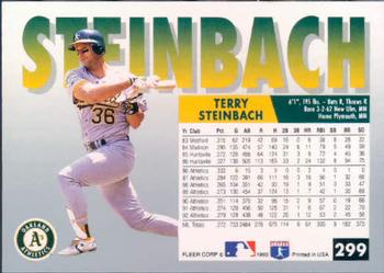 1993 Fleer #299 Terry Steinbach Back
