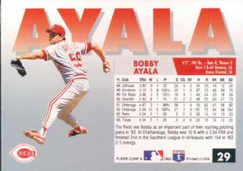 1993 Fleer #29 Bobby Ayala Back