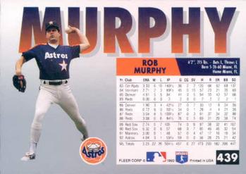 1993 Fleer #439 Rob Murphy Back