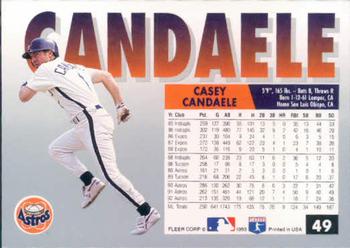 1993 Fleer #49 Casey Candaele Back