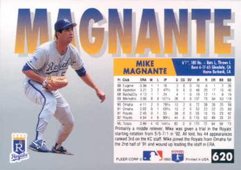 1993 Fleer #620 Mike Magnante Back