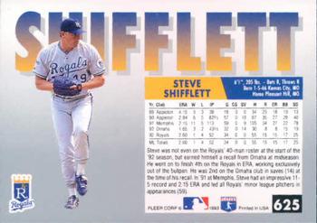 1993 Fleer #625 Steve Shifflett Back