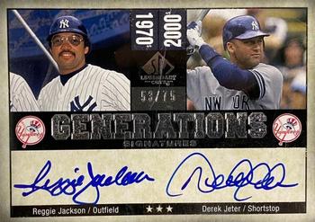 2008 SP Legendary Cuts - Generations Dual Autographs #GS-JJ Derek Jeter / Reggie Jackson Front