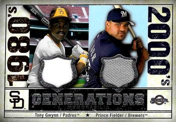 2008 SP Legendary Cuts - Generations Dual Memorabilia #GEN-GF Tony Gwynn / Prince Fielder Front
