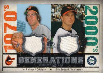 2008 SP Legendary Cuts - Generations Dual Memorabilia #GEN-PB Jim Palmer / Erik Bedard Front