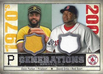 2008 SP Legendary Cuts - Generations Dual Memorabilia #GEN-PO Dave Parker / David Ortiz Front