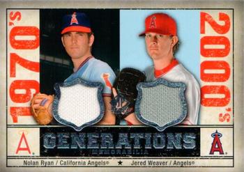 2008 SP Legendary Cuts - Generations Dual Memorabilia #GEN-RW Nolan Ryan / Jered Weaver Front