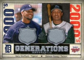 2008 SP Legendary Cuts - Generations Dual Memorabilia #GEN-SY Gary Sheffield / Delmon Young Front
