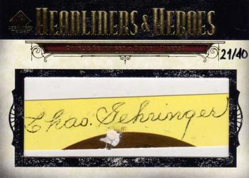 2008 SP Legendary Cuts - Headliners and Heroes Cut Signatures #HH-CG Charlie Gehringer Front