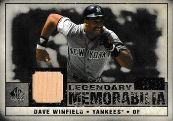 2008 SP Legendary Cuts - Legendary Memorabilia Taupe #LM-DW Dave Winfield Front