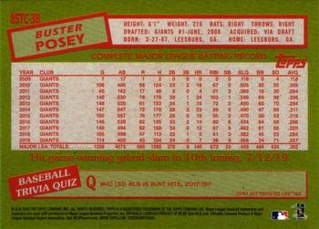 2020 Topps - 1985 Topps Baseball 35th Anniversary Chrome Silver Pack (Series Two) #85TC-38 Buster Posey Back