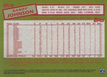 2020 Topps - 1985 Topps Baseball 35th Anniversary Chrome Silver Pack (Series Two) #85TC-40 Randy Johnson Back