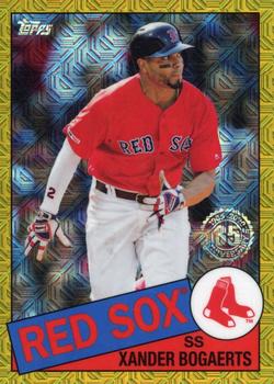 2020 Topps - 1985 Topps Baseball 35th Anniversary Chrome Silver Pack Gold Refractor (Series Two) #85TC-6 Xander Bogaerts Front