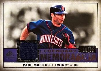 2008 SP Legendary Cuts - Legendary Memorabilia Violet #LM-PM2 Paul Molitor Front
