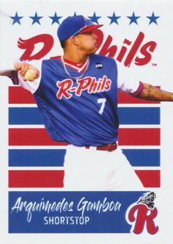 2019 Choice Reading Fightin Phils #5 Arquimedes Gamboa Front