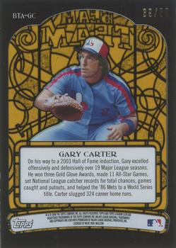 2008 Stadium Club - Beam Team Autographs Gold #BTA-GC Gary Carter Back