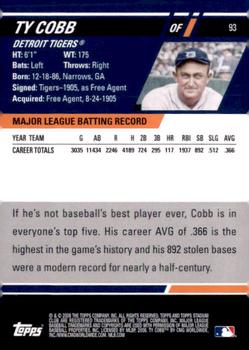 2008 Stadium Club - First Day Issue Retail #93 Ty Cobb Back