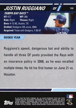 2008 Stadium Club - First Day Issue Retail #144 Justin Ruggiano Back