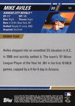 2008 Stadium Club - First Day Issue Retail #141 Mike Aviles Back
