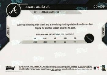 2020 Topps Now Road to Opening Day Summer Camp #OD-459 Ronald Acuña Jr. Back