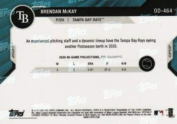 2020 Topps Now Road to Opening Day Summer Camp #OD-464 Brendan McKay Back