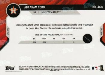 2020 Topps Now Road to Opening Day Summer Camp #OD-468 Abraham Toro Back