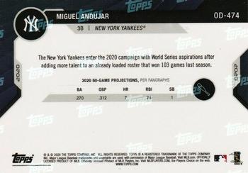 2020 Topps Now Road to Opening Day Summer Camp #OD-474 Miguel Andujar Back