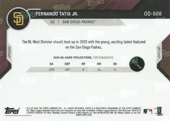 2020 Topps Now Road to Opening Day Summer Camp #OD-508 Fernando Tatis Jr. Back