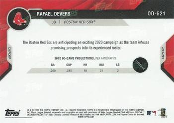 2020 Topps Now Road to Opening Day Summer Camp #OD-521 Rafael Devers Back