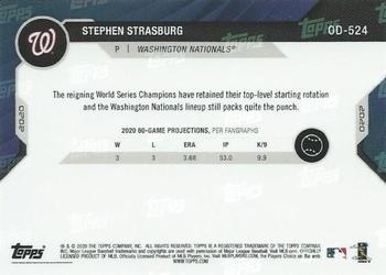 2020 Topps Now Road to Opening Day Summer Camp #OD-524 Stephen Strasburg Back