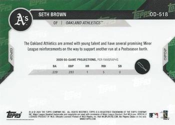 2020 Topps Now Road to Opening Day Summer Camp #OD-518 Seth Brown Back