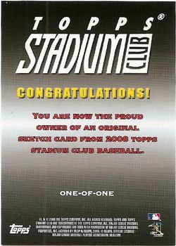 2008 Stadium Club - Sketch Cards #NNO Derek Jeter Back