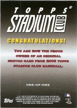 2008 Stadium Club - Sketch Cards #NNO Joba Chamberlain Back