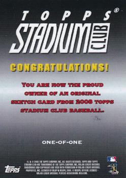 2008 Stadium Club - Sketch Cards #NNO Jim Palmer Back