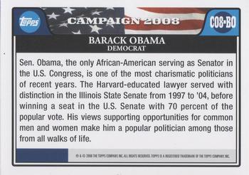 2008 Topps - Campaign 2008 Gold #C08-BO Barack Obama Back