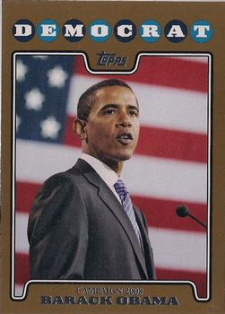 2008 Topps - Campaign 2008 Gold #C08-BO Barack Obama Front