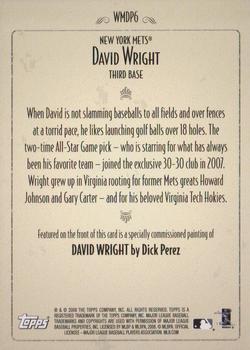 2008 Topps - Dick Perez (Walmart) #WMDP6 David Wright Back