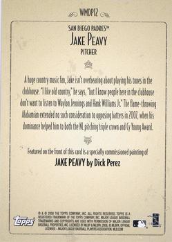 2008 Topps - Dick Perez (Walmart) #WMDP12 Jake Peavy Back