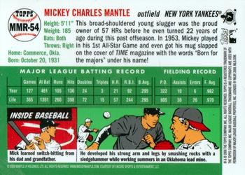 2008 Topps - Mickey Mantle Reprints Blue #MMR-54 Mickey Mantle Back