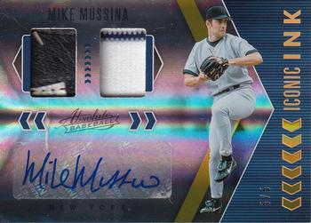 2020 Panini Absolute - Iconic Ink Dual Materials Spectrum Gold #IID-MM Mike Mussina Front