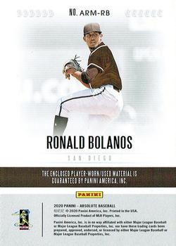 2020 Panini Absolute - Absolute Rookie Materials #ARM-RB Ronald Bolanos Back